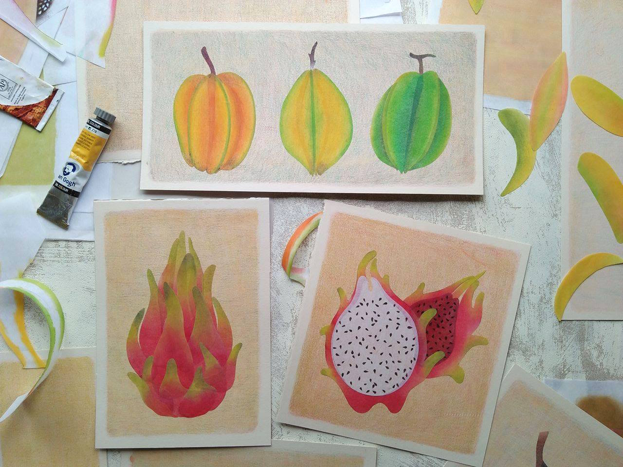 tropical fruits illustration_Yodchat Bupasiri_ยอดฉัตร บุพศิริ24