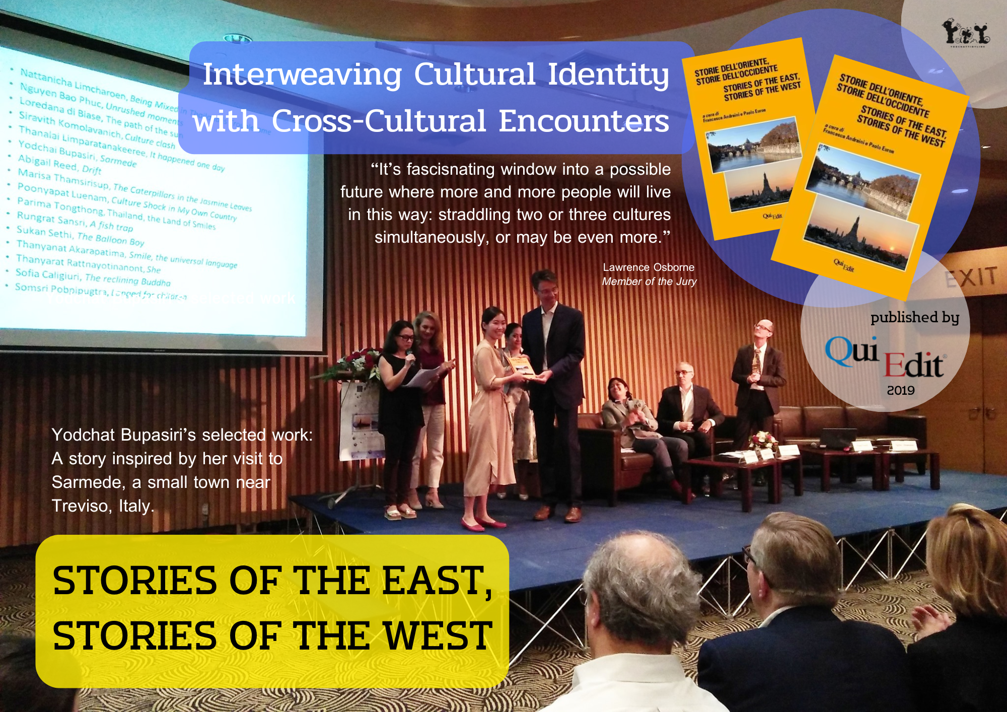 Stories of the east, stories of the west: A collaboration project between the Embassy of Italy in Thailand and the Italian publishing house Qui Edit